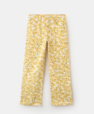 Mango Женские джинсы Floral Pattern Straight-Leg