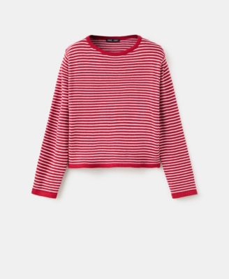 Mango Women's Knit Striped Sweater