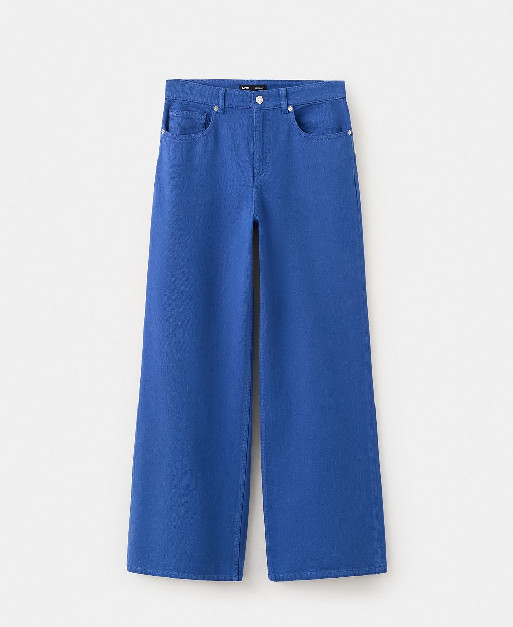 Mango Women's Low-Rise Wideleg Jeans