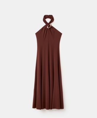 Трикотажное платье с halter-вырезом Mango Women's