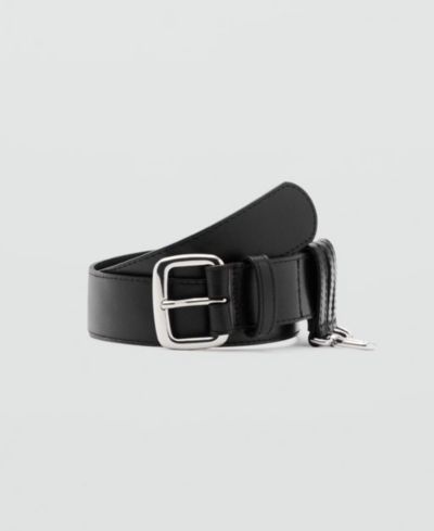 Женский кожаный ремень Mango Starring Hailey Bieber Belt Loops