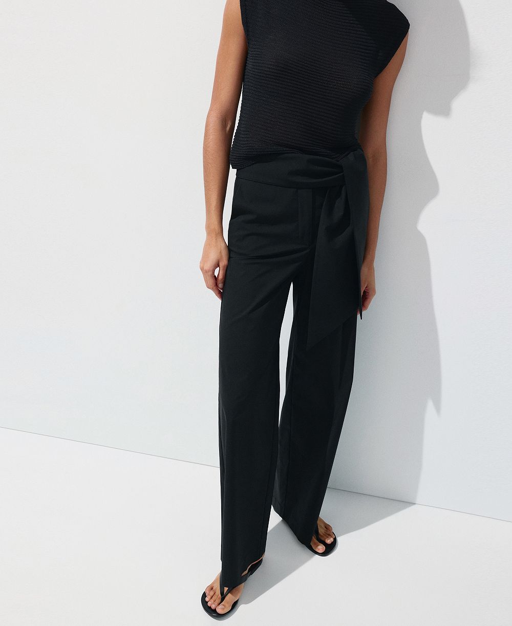 Mango Women's Bow Straight Pants