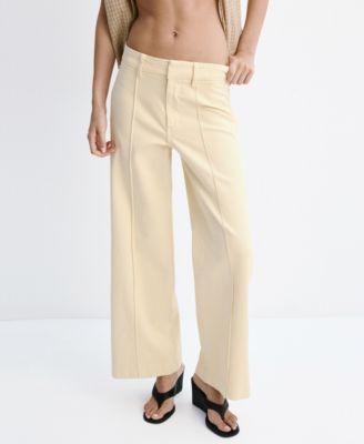 Женские джинсы Mango Stitching High-Waisted Wide Leg Jeans