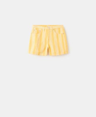 Mango Women's Striped Straight-Fit Shorts