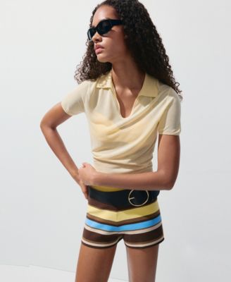 Женские шорты Mango Striped Knitted