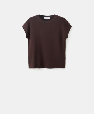 Mango Women's Short-Sleeve Cotton Sweater