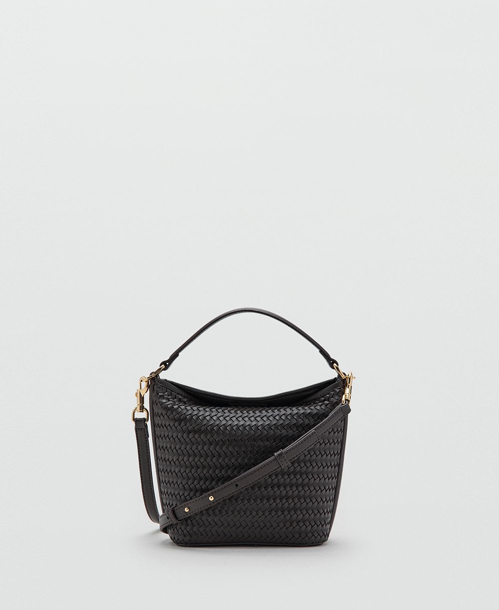 Mango Women's Small Braided Bucket Bag