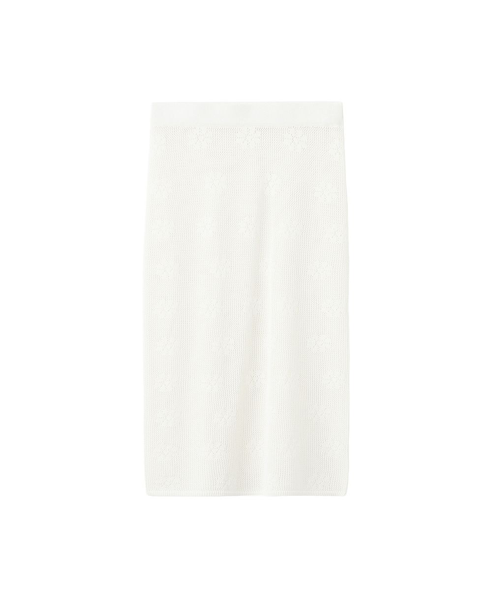 Mango Women's Floral Crochet Midi Skirt