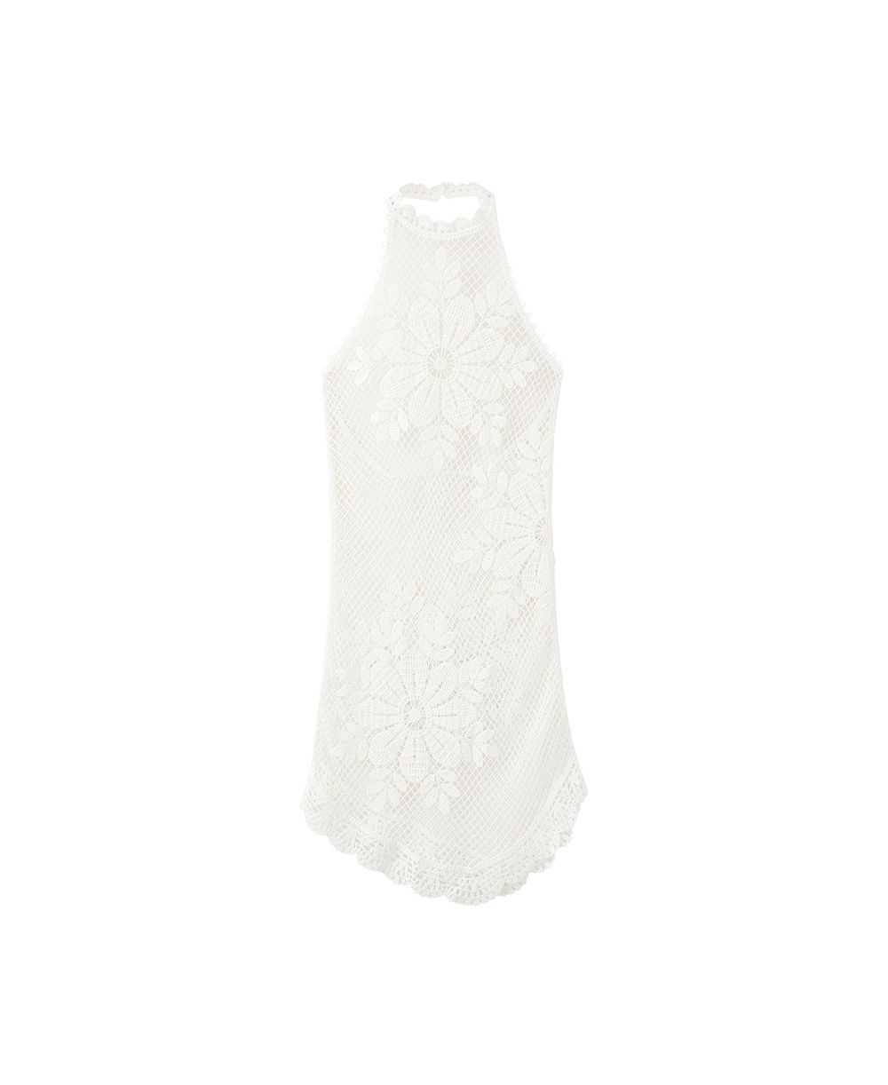 Женское мини-платье Mango Floral Crocheted