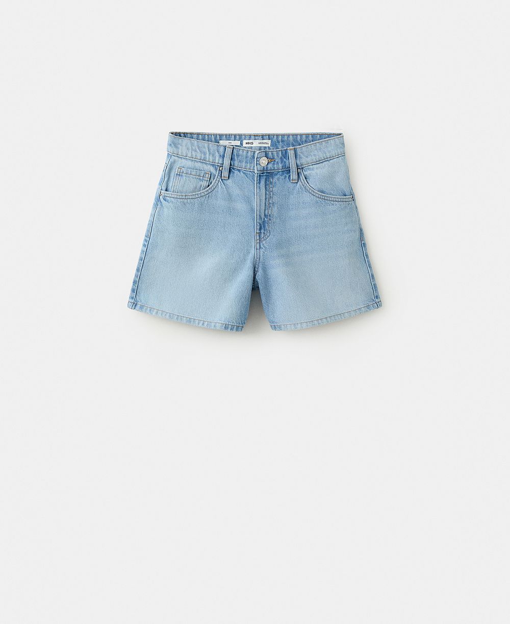 Женьи джинсовые шорты Mango Straight-Fit