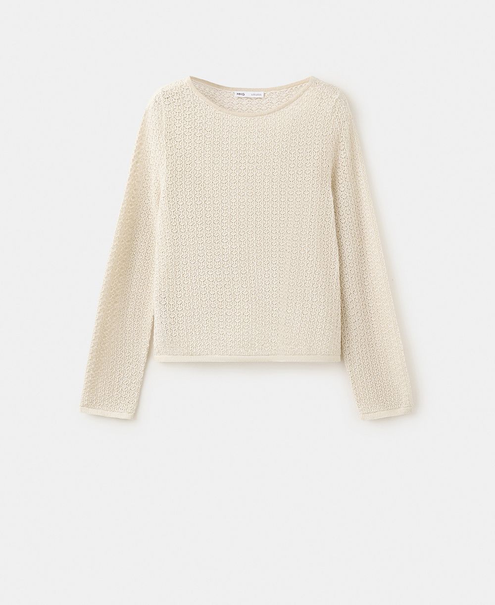 Женский свитер Mango Open-Knit Lurex