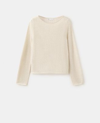 Mango Women's Open-Knit Lurex Sweater
