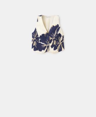 Mango Women's Floral-Printed Lyocell Vest
