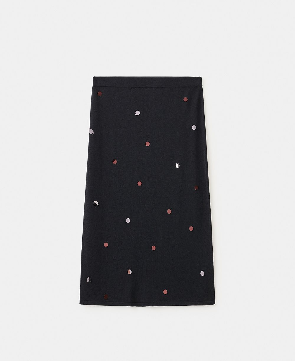 Mango Women's Fine-Knit Sequined Skirt