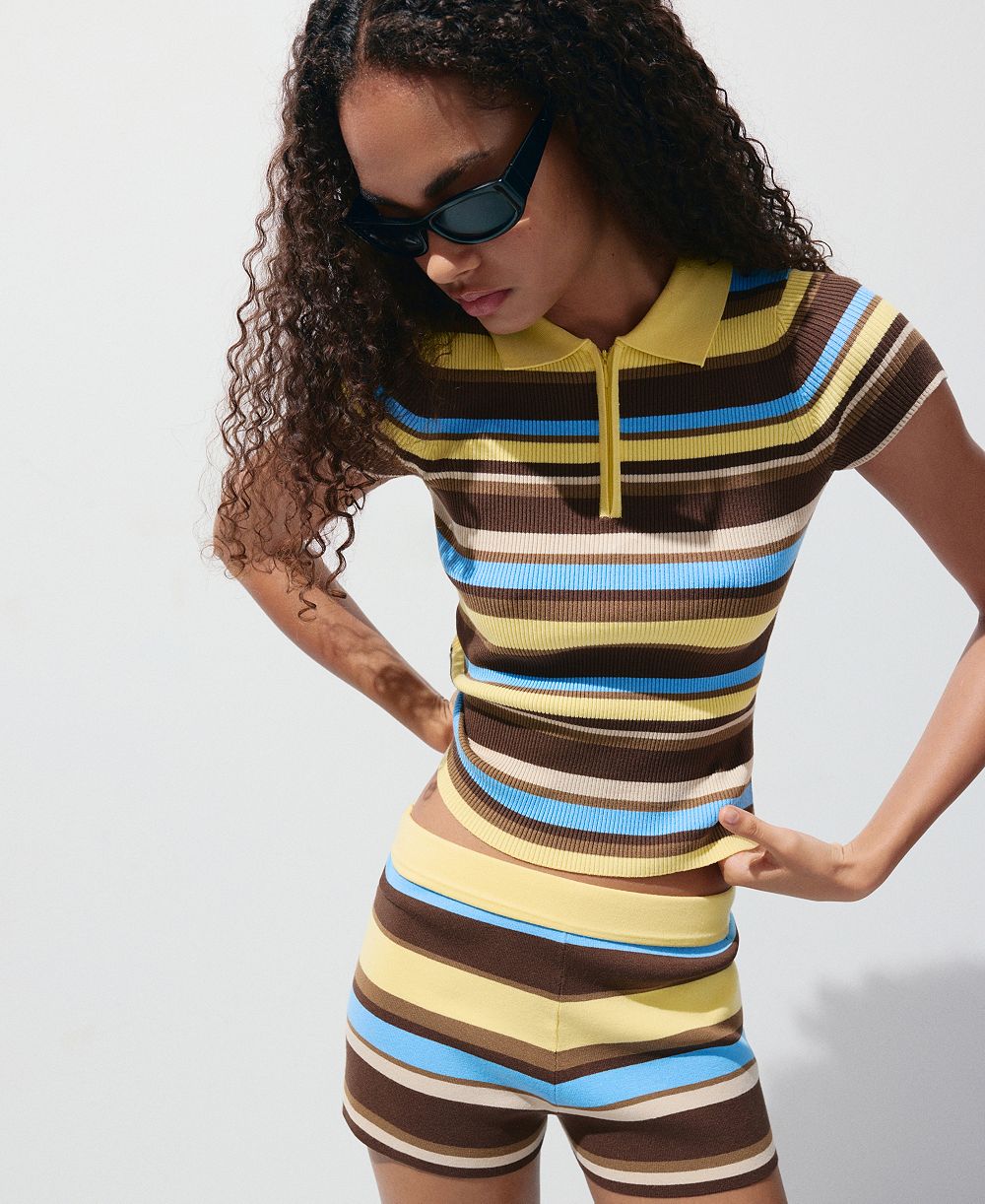 Mango Women's Striped Rib Sweater