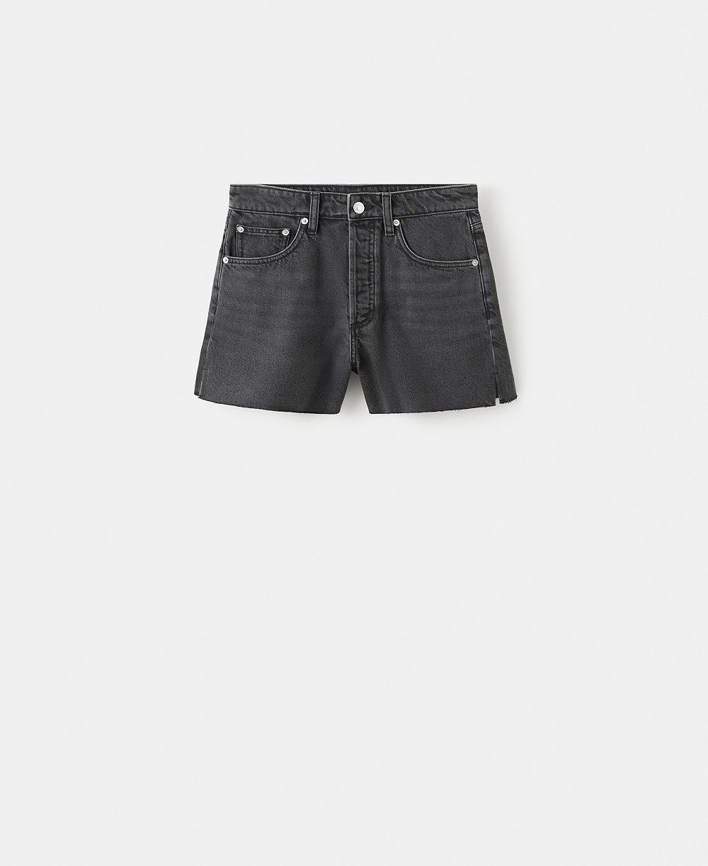 Mango Women's Frayed Hem Denim Shorts