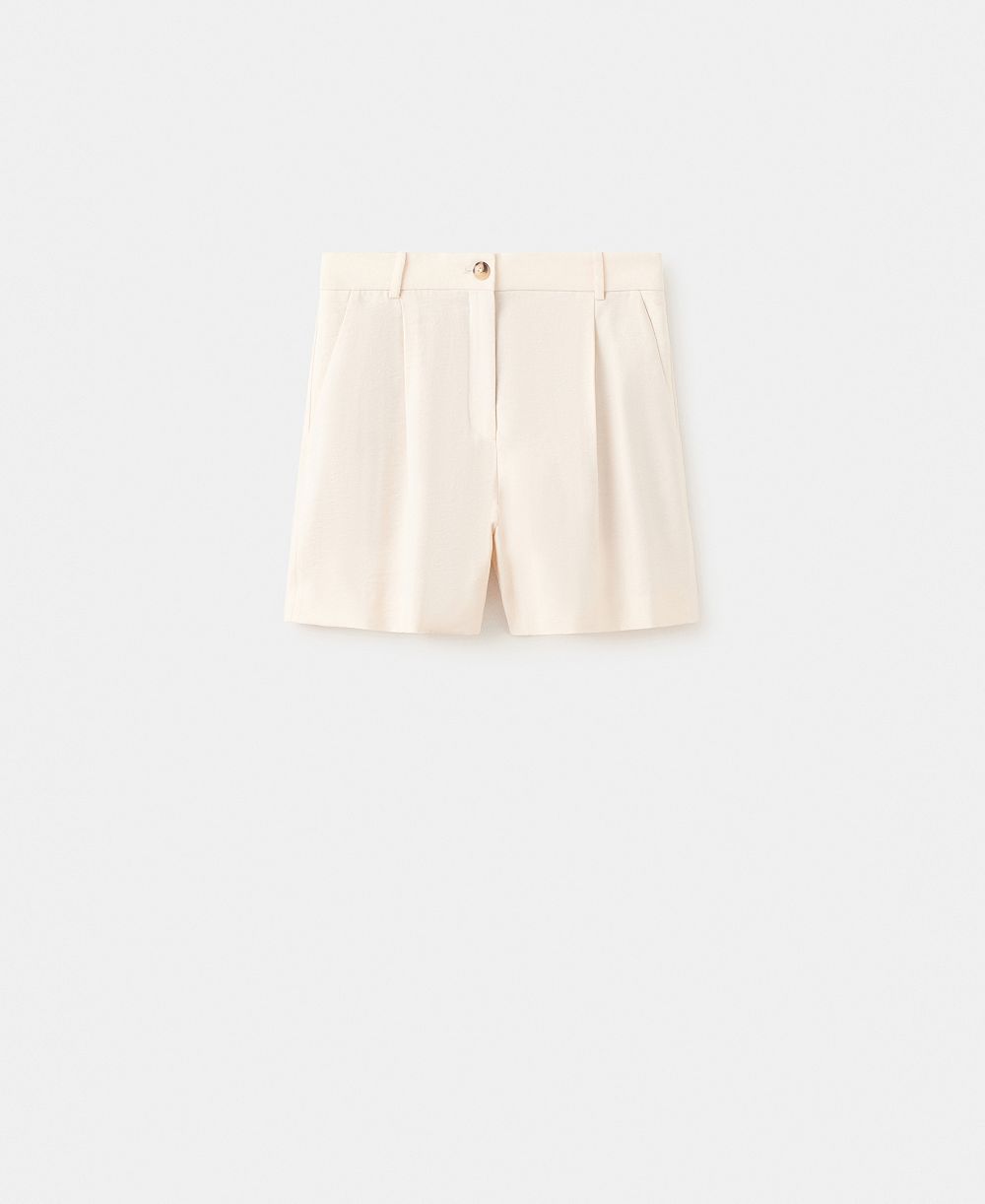 Женщины Mango Straight-Fit High-Waist Bermuda Shorts