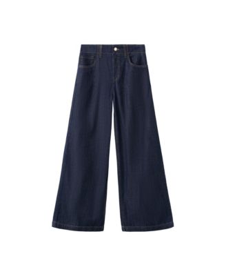 Mango Women's Wide-Leg Mid-Rise Jeans
