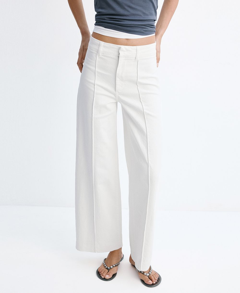 Mango Women's High-Waisted Wide leg Jeans