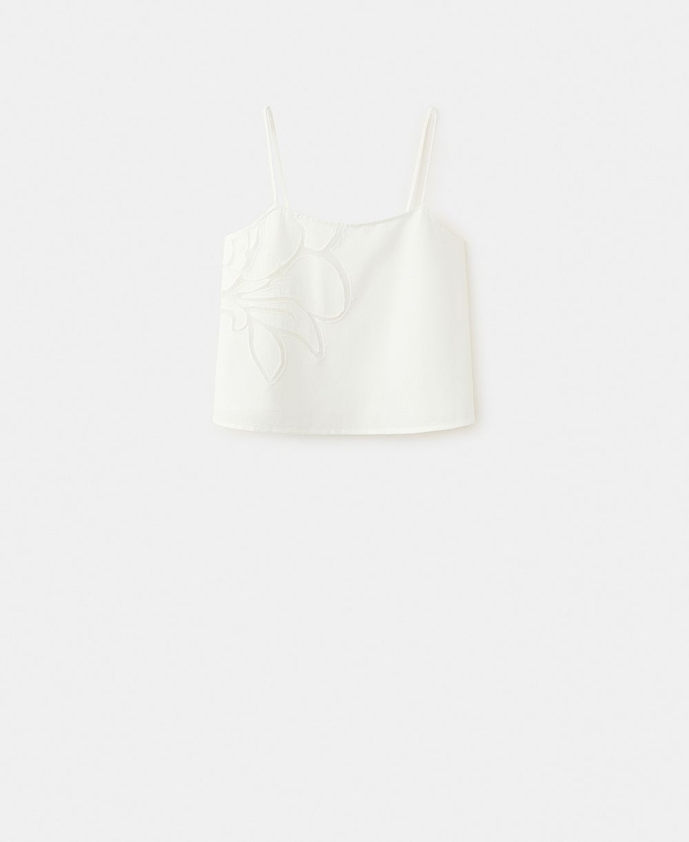 Mango Women's Floral Detail Tank Top