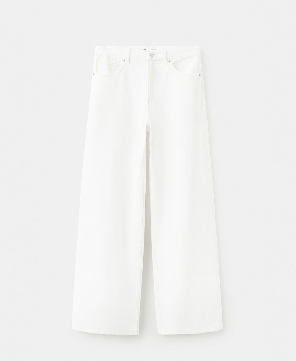 Mango Women's Low-Rise Wideleg Jeans