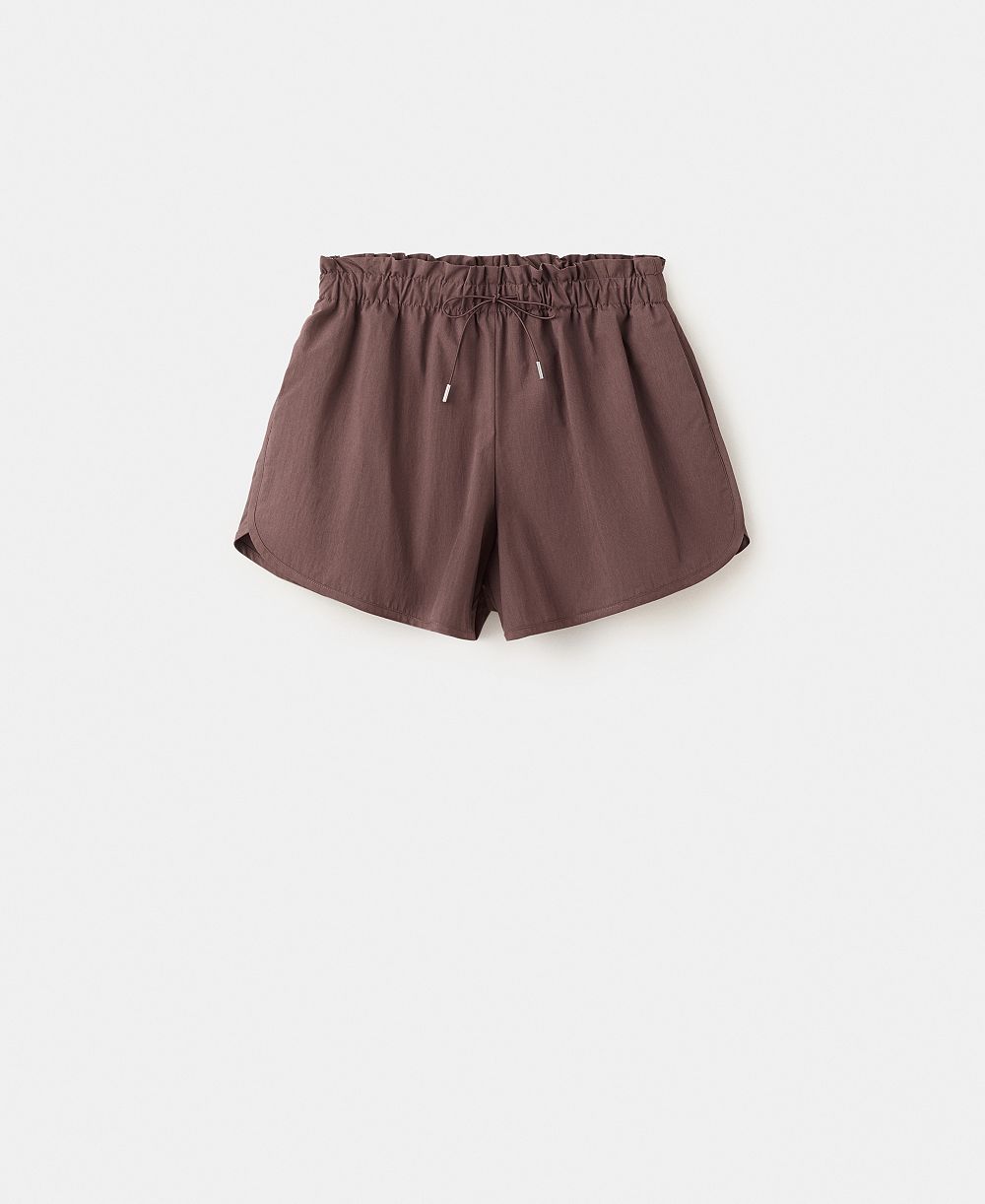 Mango Women's Ruched Waist Straight Shorts