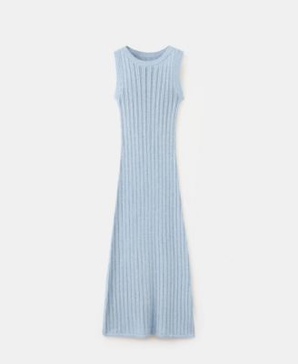 Mango Women's Lace Design Long Knitted Dress