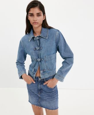 Mango Women's Toggle Detail Denim Jacket
