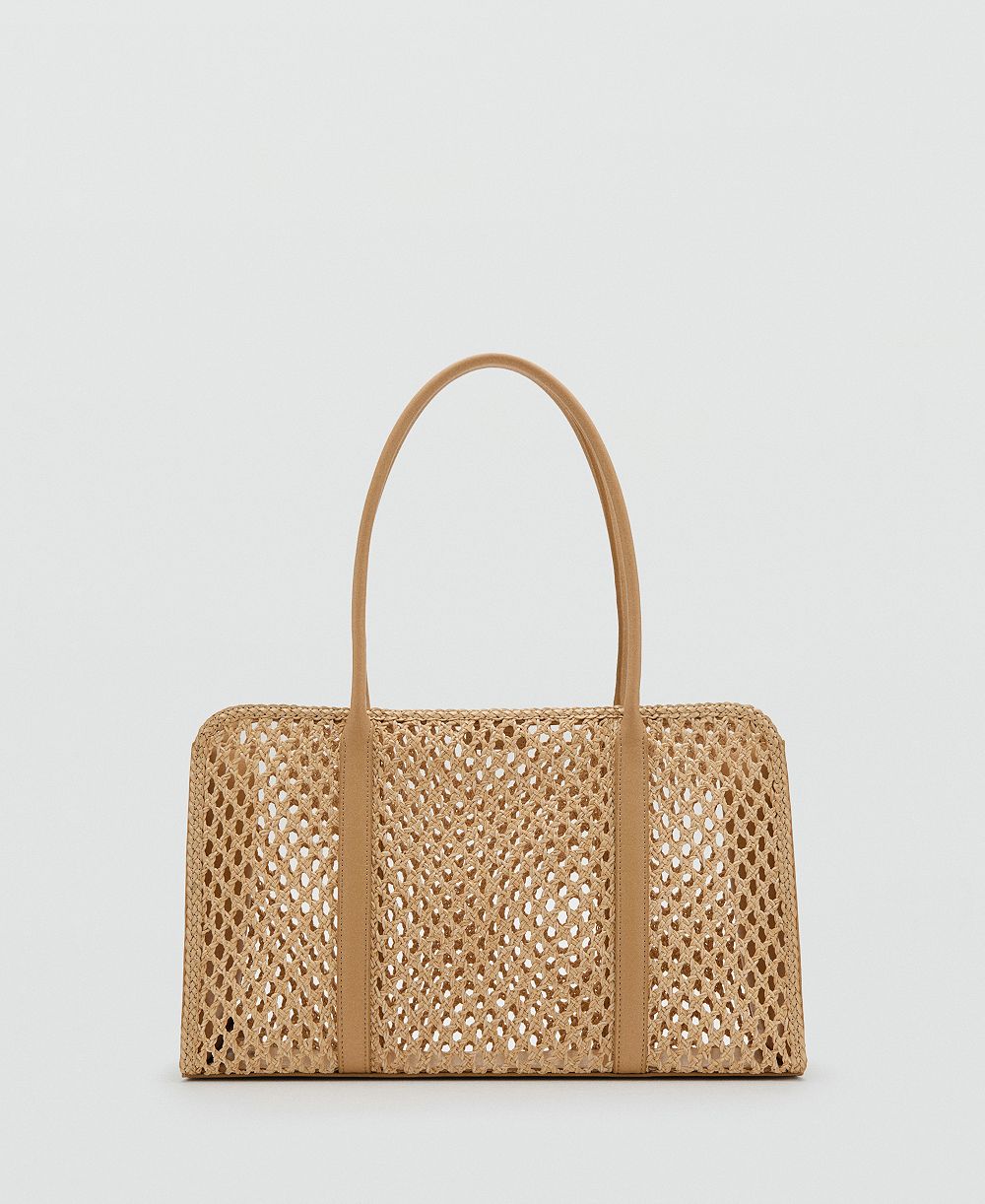 Mango Women's Braided Shoulder Bag