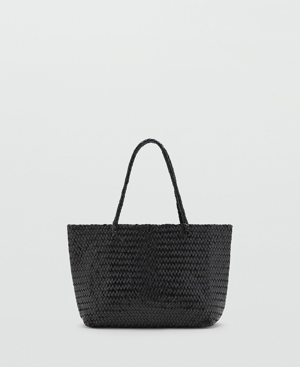 Женская сумка-шоппер Mango Woven Leather