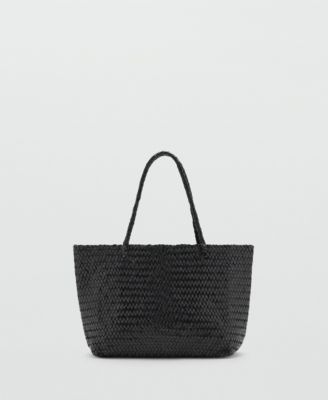 Женская сумка-шоппер Mango Woven Leather