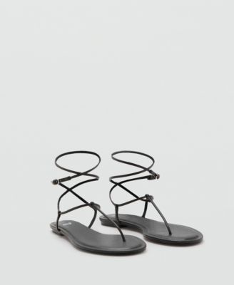Mango Women's Flat Strappy Sandals