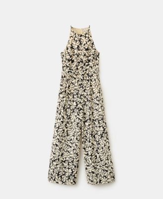 Mango Women's Belted Floral-Printed Jumpsuit