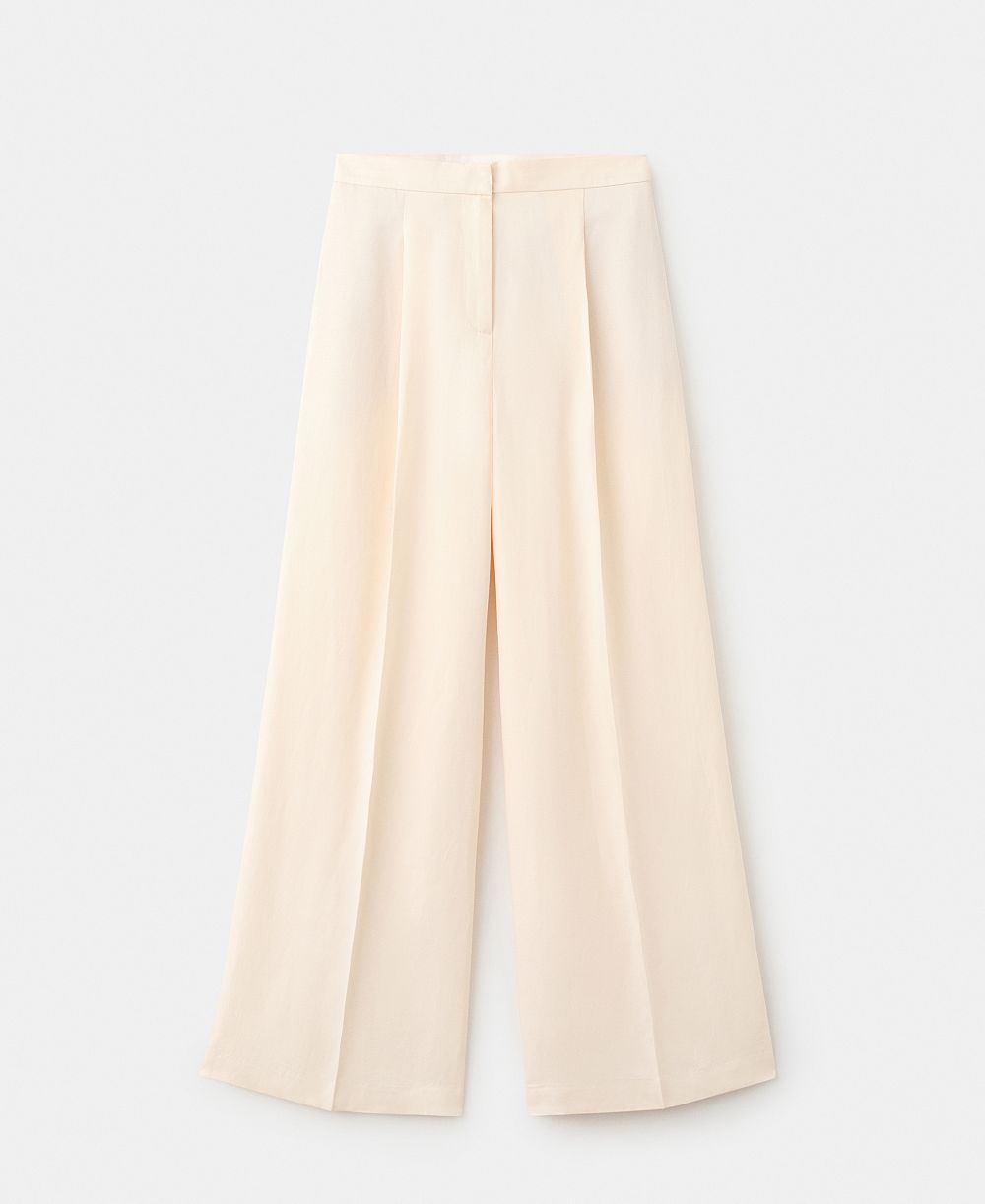 Mango Women's Straight Linen-Blend Pants