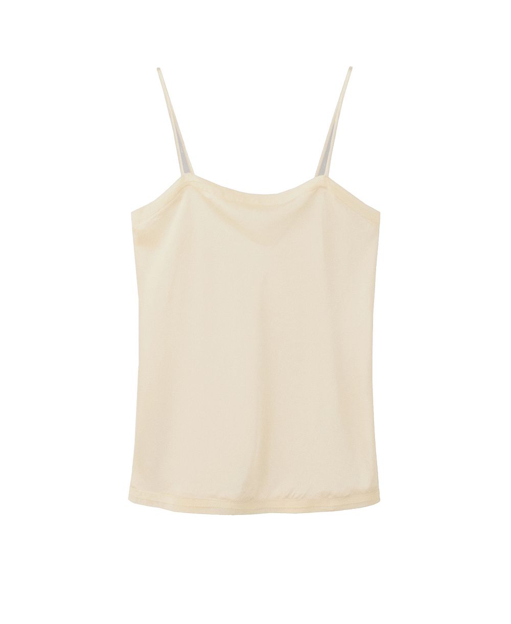 MANGO Women's Satin Lace-Trim Pajama Top