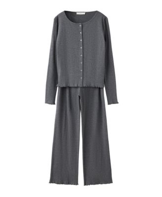 MANGO Women's Openwork-Knit Cotton Pajama Pants