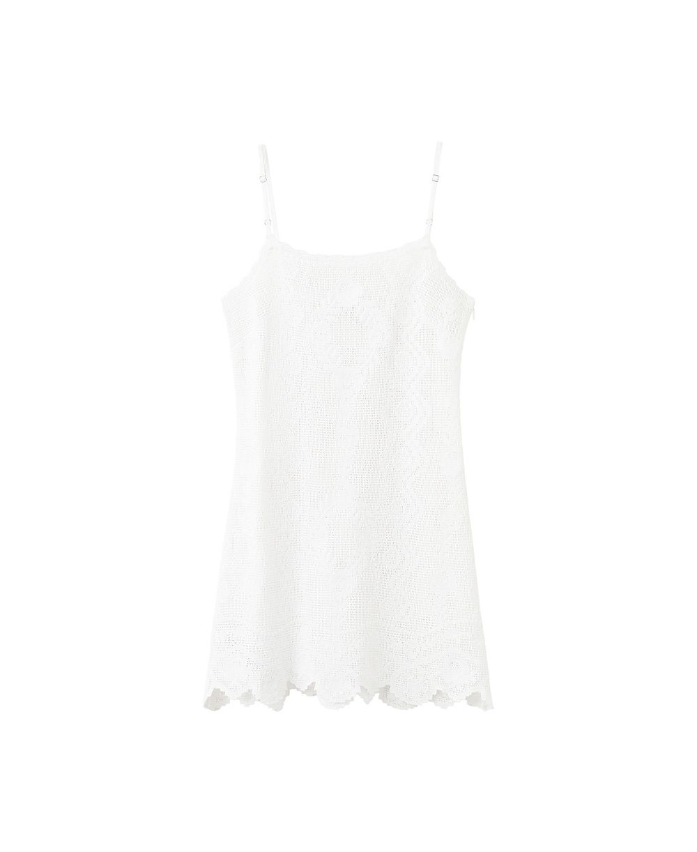 Mango Women's Crochet Scalloped-Hem Sundress