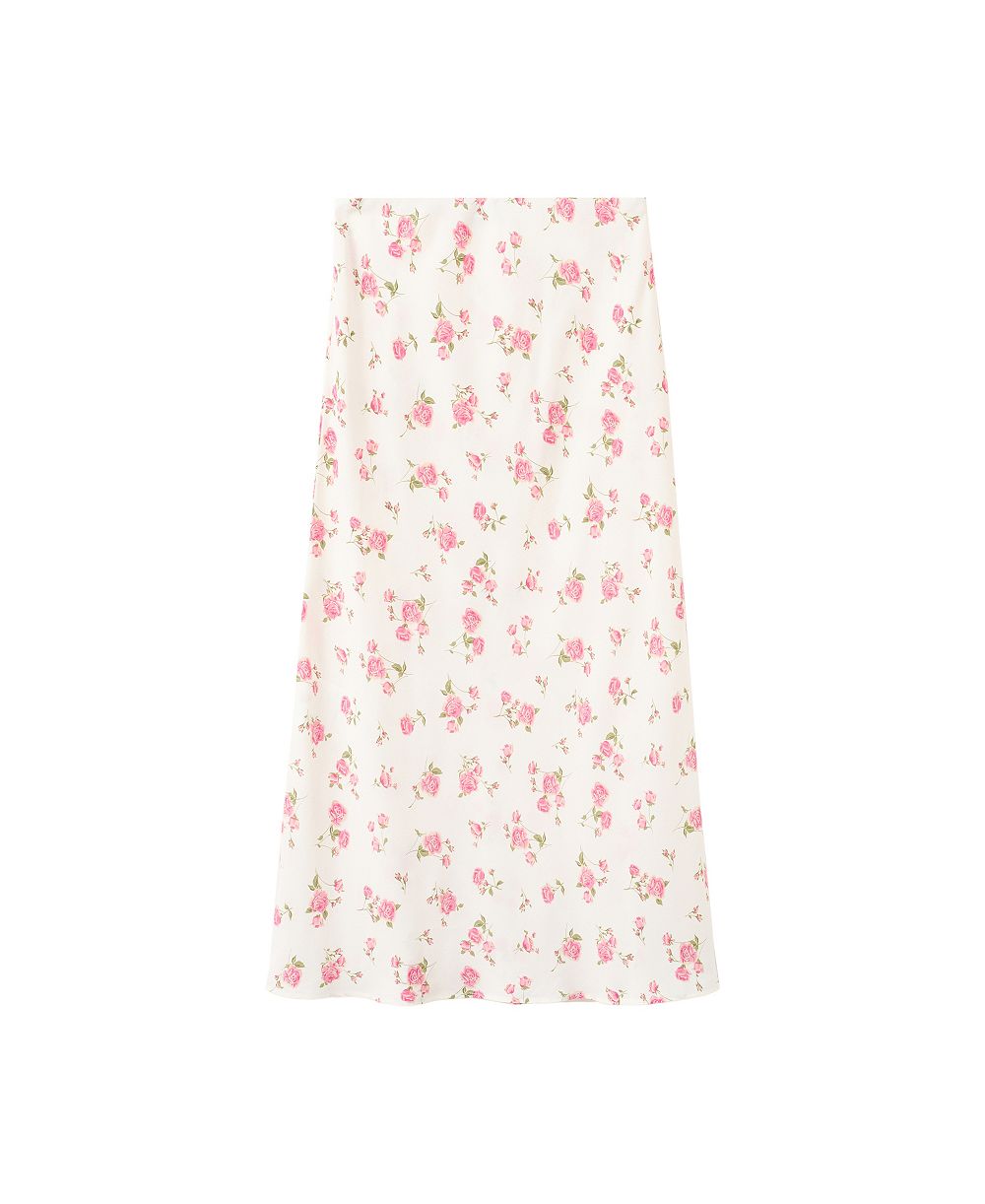 Mango Women's Floral-Print A-Line Maxi Skirt