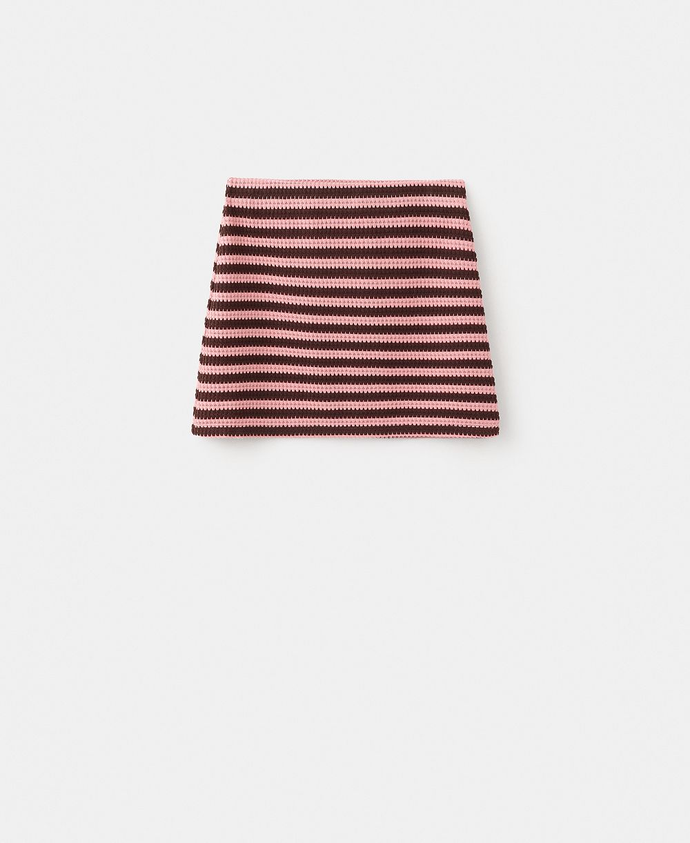 Mango Women's Striped Knitted Skirt