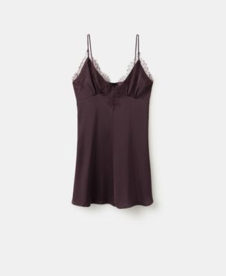 Mango Women's Satin Lace Dress