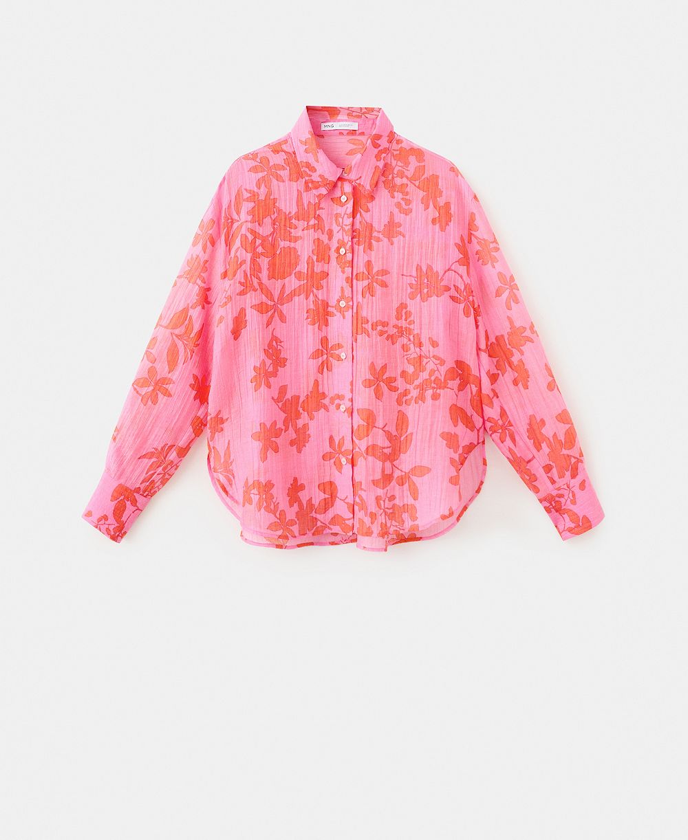 Mango Women's Floral-Printed Lyocell Shirt