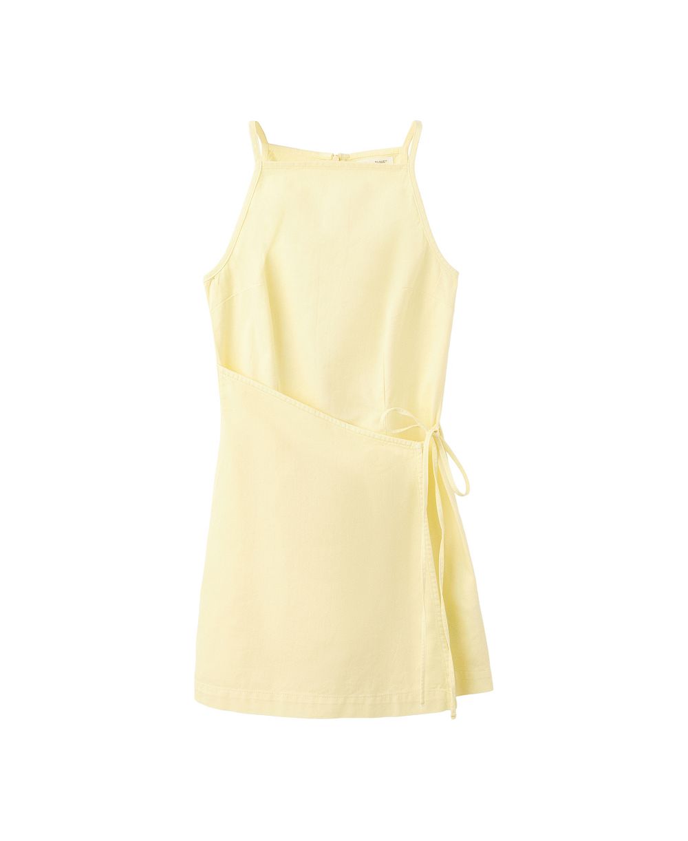 MANGO Women's Straps and Bow Detail Mini Cotton Dress