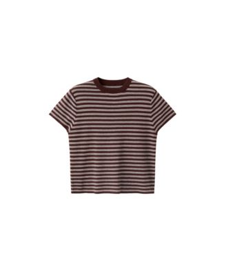 MANGO Women's Short-Sleeve Ribbed Sweater