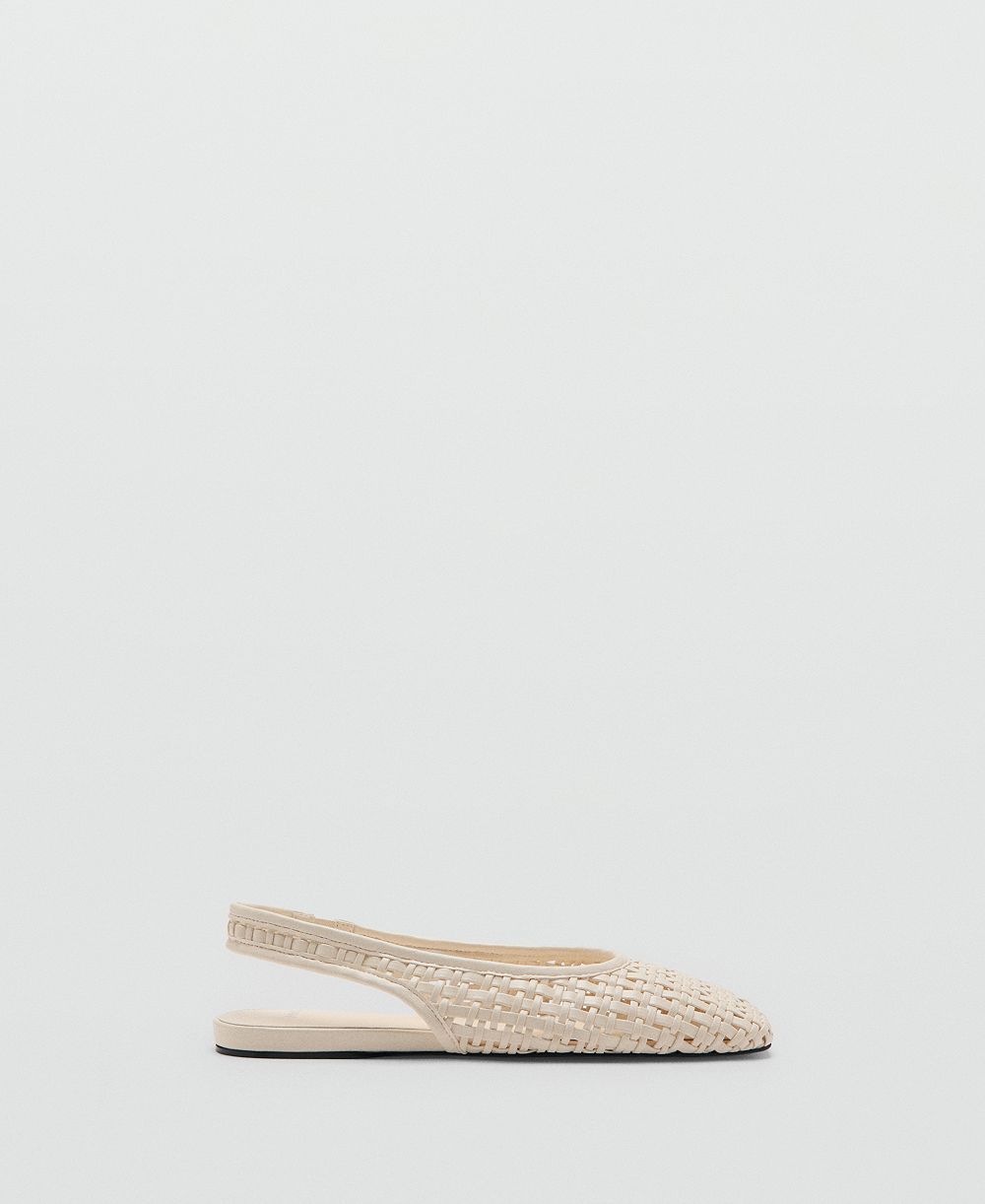 Женские балетки Mango Braided Slingback