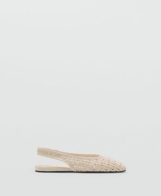 Женские балетки Mango Braided Slingback