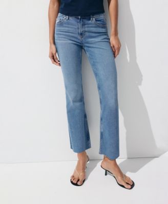 Mango Women's Sienna Flared Cropped Jeans