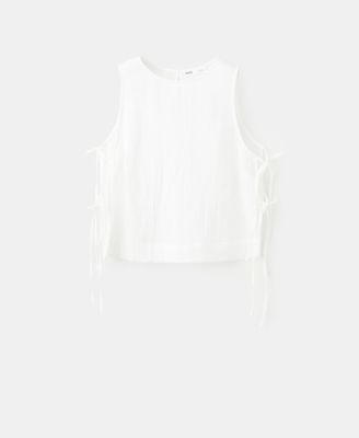 Mango Women's Ties Double Gauze Top