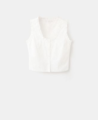 Блузка MANGO Women's Openwork Embroidery Cotton