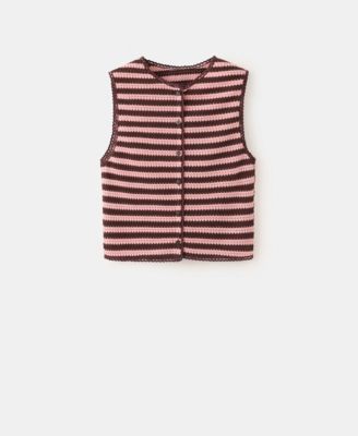 Mango Women's Striped Knit Top
