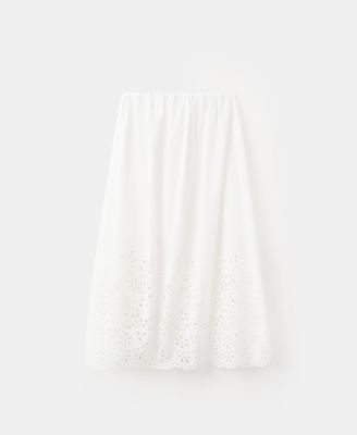 Mango Women's Embroidered Details Midi Skirt